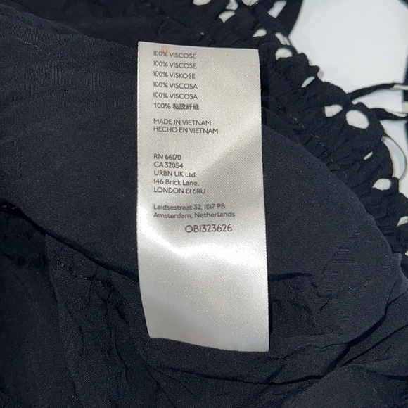 Free PEOPLE Black Polka dot Cutie Crossing Bandeau Crop Top size 8 - Picture 11 of 14